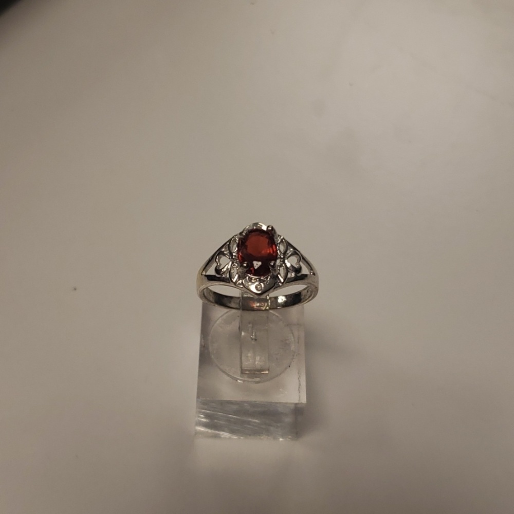 925 silver red ring - Picture 2 of 4